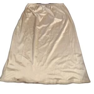 Blush Half Slip For Midi Skirt Sz. Small Beige Side Slit